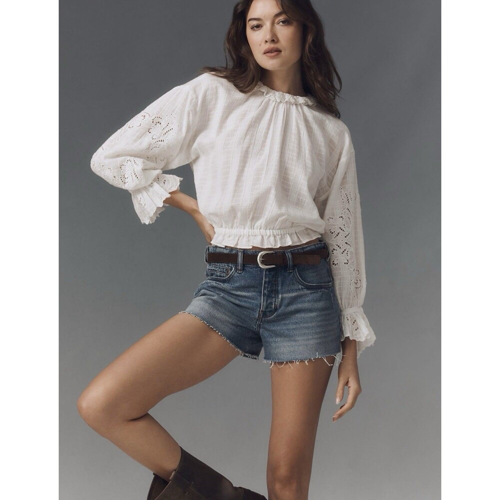 NWT Anthropologie Pilcro Denim Cut Off Shorts Size 26